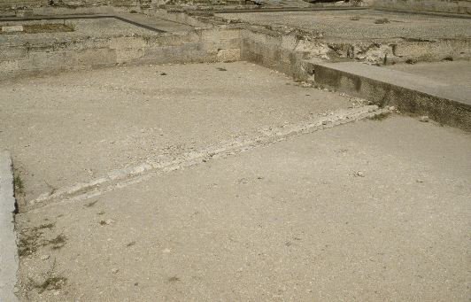 Stone drain under floor